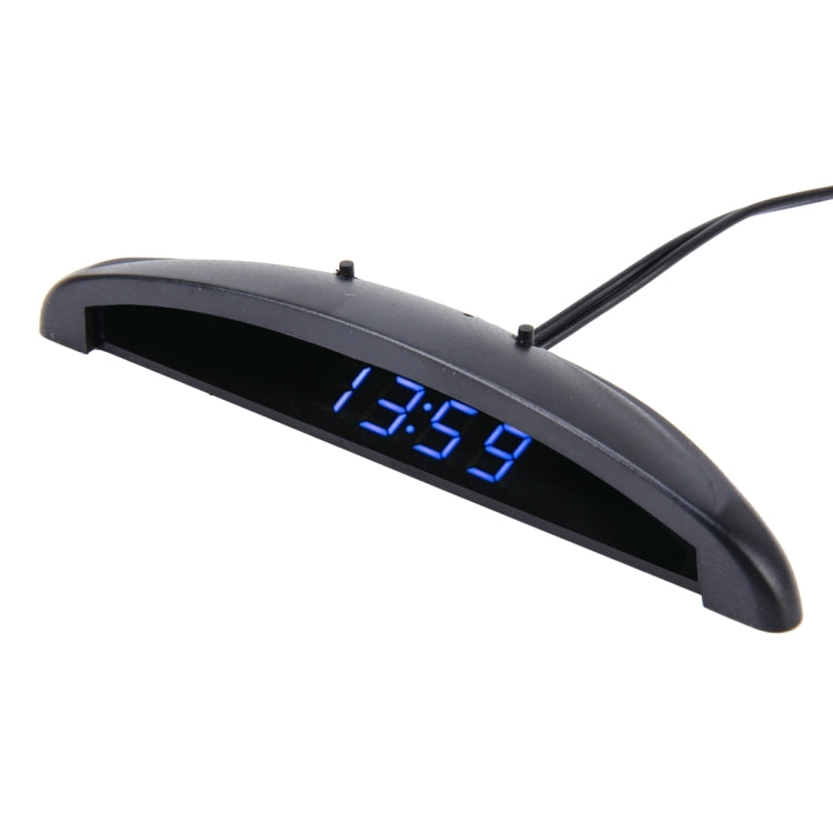2 in 1 Car LED Digital Display Thermometer Clock, Car Digital Display Thermometer
