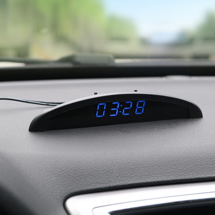 2 in 1 Car LED Digital Display Thermometer Clock, Car Digital Display Thermometer