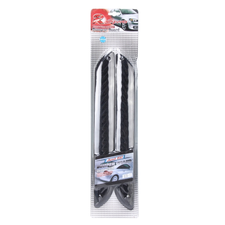 2 PCS Universal Car Auto Rubber Body Bumper Guard Protector Strip Sticker
