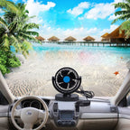 HUXIN HX-T306 6W 360 Degree Adjustable Rotation Low Noise Mini Electric Car Fan, DC 24V, HX-T306