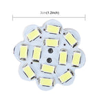 2 PCS 3W 200 LM 6000K Flower Shape Car Auto Interior Doom Reading Light with 12 SMD-5630 LED Lamps Bicuspid and T10 Adapter Cable, DC 12V, Flower Shape Reading Light