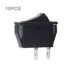 10 PCS Car Auto Universal DIY 2 Pin Boat Cap OFF- ON Push Button, 2 Pin Boat Cap