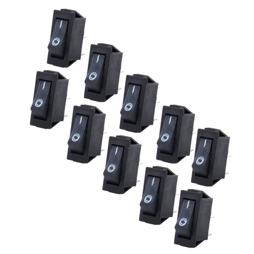 10 PCS Car Auto Universal DIY 2 Pin Boat Cap OFF- ON Push Button, 2 Pin Boat Cap