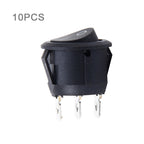 10 PCS Car Auto Universal DIY 3 Pin Round Cap OFF- ON Push Button, 3 Pin
