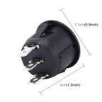 10 PCS Car Auto Universal DIY 3 Pin Round Cap OFF- ON Push Button, 3 Pin