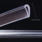 5.6m Car Decorative Strip Rubber Chrome Decoration Strip Door Seal Window Seal, 5.6m Transparent, 5.6m Black, 5.6m Red