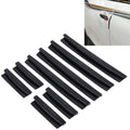 FR JG-031 8 PCS Rubber Car Side Door Edge Protection Guards Cover Trims Stickers, Black, Transparent, White