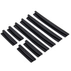 FR JG-031 8 PCS Rubber Car Side Door Edge Protection Guards Cover Trims Stickers, Black, Transparent, White