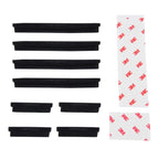 FR JG-031 8 PCS Rubber Car Side Door Edge Protection Guards Cover Trims Stickers, Black, Transparent, White
