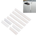 FR JG-031 8 PCS Rubber Car Side Door Edge Protection Guards Cover Trims Stickers, White, Black, Transparent