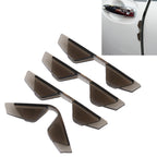3R 3R-2107 4 PCS Rubber Car Side Door Edge Free Bending Protection Guards Cover Trims Stickers, Coffee, Transparent