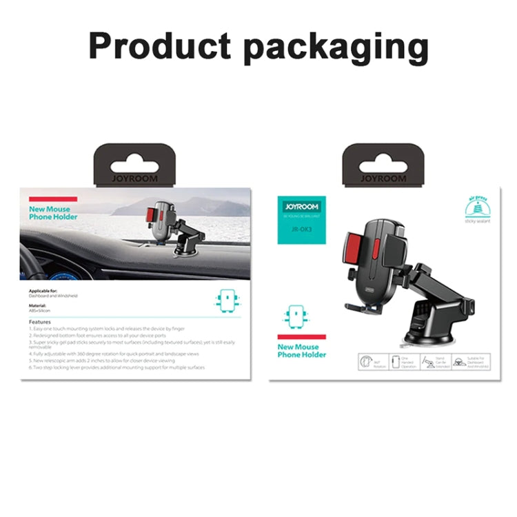 JOYROOM JR-OK3 Car New Mouse Phone Holder, JR-OK3 (Black Red), JR-OK3 (Black), JR-OK3 (Black Blue)