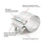 3 inch Car Turbo Exhaust Downpipe Stainless Steel Lap Joint Band Clamp, 3 inch