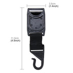 2 PCS SHUNWEI SW-2504 Plastic Hook Holder for Car Seat Headrest Backrest, Max Load: 6kg, SW-2504