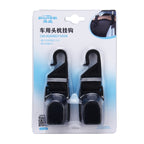 2 PCS SHUNWEI SW-2504 Plastic Hook Holder for Car Seat Headrest Backrest, Max Load: 6kg, SW-2504