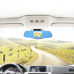 5 inch IPS Touch Screen Rear View Mirror Car Recorder with Dual Channel 720P Car Black Box, Separate Camera, Support 32GB TF Card, Night Vision, 150 Degree Wide Angle Viewing, 5 inch