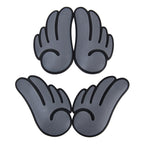 4 PCS Angel Wing Shape Cartoon Style PVC Car Auto Protection Anti-scratch Door Guard Decorative Sticker, Angel Wing