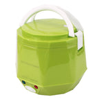 OUSHIBA Car Auto C3 Mini Multi-function Rice Cooker 12V 1.3L Volume for Rice Soup Noodles Vegetable Dessert, Green, White, Pink