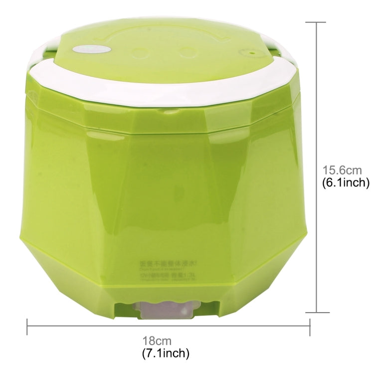 OUSHIBA Car Auto C3 Mini Multi-function Rice Cooker 12V 1.3L Volume for Rice Soup Noodles Vegetable Dessert, Green, White, Pink
