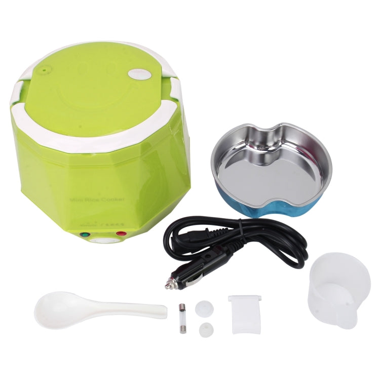 OUSHIBA Car Auto C3 Mini Multi-function Rice Cooker 12V 1.3L Volume for Rice Soup Noodles Vegetable Dessert, Green, White, Pink