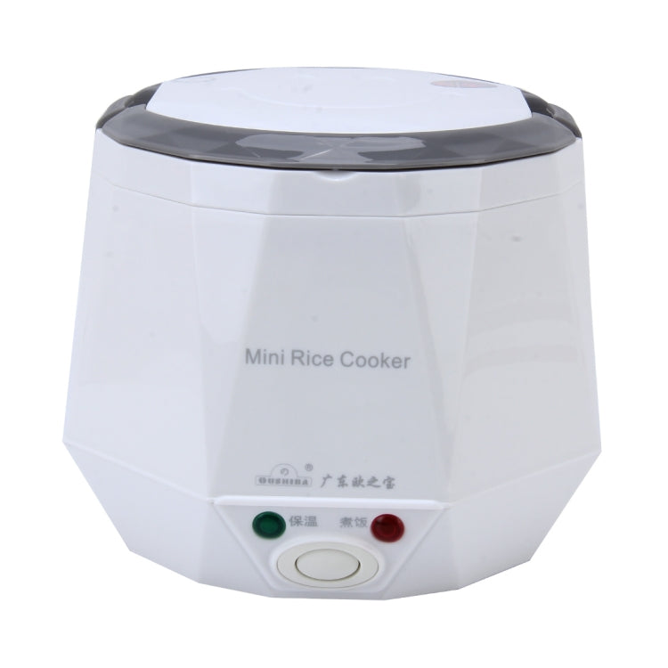 OUSHIBA Car Auto C3 Mini Multi-function Rice Cooker 12V 1.3L Volume for Rice Soup Noodles Vegetable Dessert, White, Green