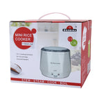 OUSHIBA Car Auto C3 Mini Multi-function Rice Cooker 12V 1.3L Volume for Rice Soup Noodles Vegetable Dessert, White, Green