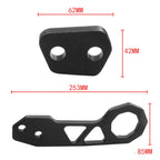 Aluminum Alloy Rear Tow Towing Hook Trailer Ring for Universal Car Auto with 2 x Screw Holes