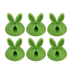 6 PCS CC-941 Rabbit Shape Single Hole Cable Clips Holder, Cable Management System and Cord Organizer Solution, 6 PCS C Rabbit Shape(Green), 6 PCS C Rabbit Shape(Yellow), 6 PCS C Rabbit Shape(Black), 6 PCS C Rabbit Shape(Pink)