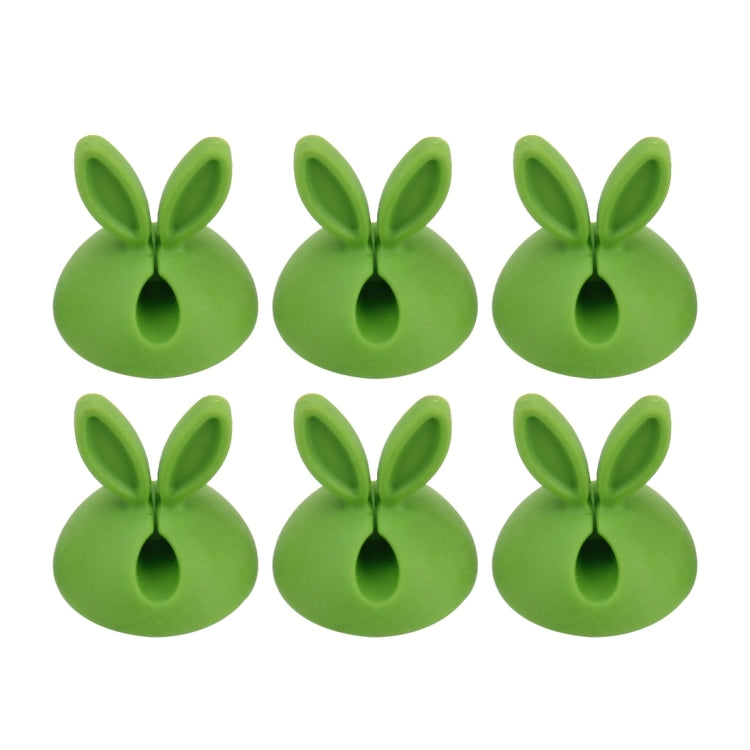 6 PCS CC-941 Rabbit Shape Single Hole Cable Clips Holder, Cable Management System and Cord Organizer Solution, 6 PCS C Rabbit Shape(Green), 6 PCS C Rabbit Shape(Yellow), 6 PCS C Rabbit Shape(Black), 6 PCS C Rabbit Shape(Pink)