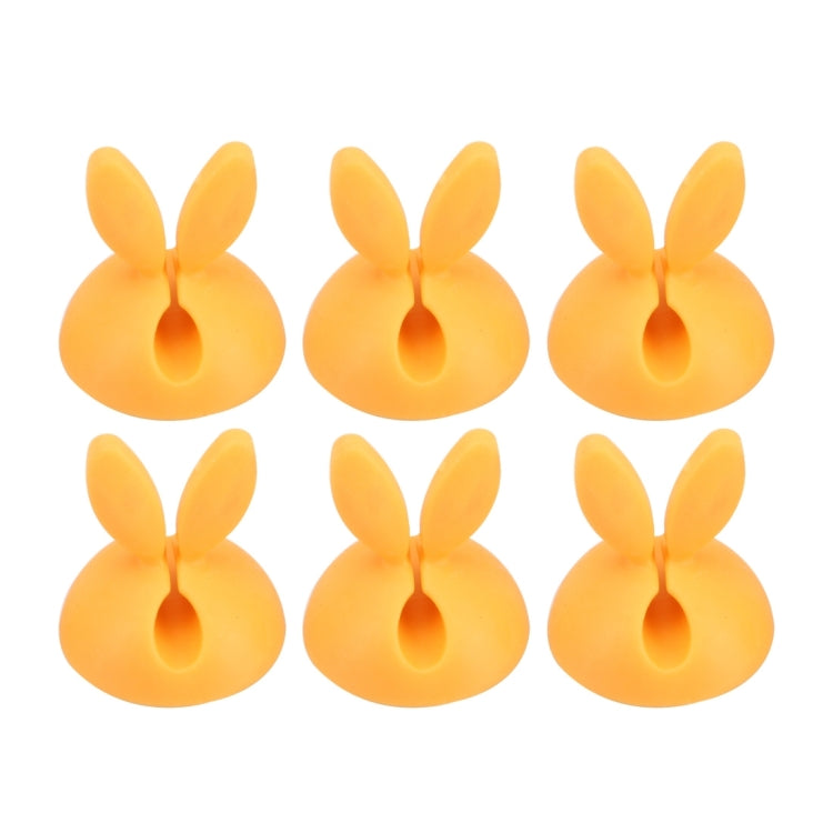 6 PCS CC-941 Rabbit Shape Single Hole Cable Clips Holder, Cable Management System and Cord Organizer Solution, 6 PCS C Rabbit Shape(Yellow), 6 PCS C Rabbit Shape(Pink), 6 PCS C Rabbit Shape(Green)