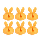 6 PCS CC-941 Rabbit Shape Single Hole Cable Clips Holder, Cable Management System and Cord Organizer Solution, 6 PCS C Rabbit Shape(Yellow), 6 PCS C Rabbit Shape(Pink), 6 PCS C Rabbit Shape(Green)