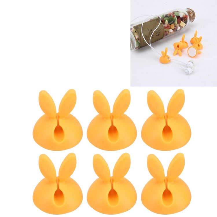 6 PCS CC-941 Rabbit Shape Single Hole Cable Clips Holder, Cable Management System and Cord Organizer Solution, 6 PCS C Rabbit Shape(Yellow), 6 PCS C Rabbit Shape(Pink), 6 PCS C Rabbit Shape(Green)