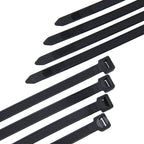 250 PCS 8mm*300mm Nylon Cable Ties, 8mm*300mm Black, 8mm*300mm White