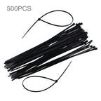 500pcs /Pack 4mm*300mm Nylon Cable Ties, 4mm*300mm Black