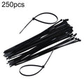 250pcs /Pack 5mm*300mm Nylon Cable Ties, 5mm*300mm Black, 5mm*300mm White