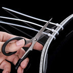 250pcs /Pack 5mm*300mm Nylon Cable Ties, 5mm*300mm Black, 5mm*300mm White