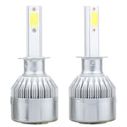 2 PCS  H1 18W 1800 LM 8000K IP68 Canbus Constant Current Car LED Headlight with 2 COB Lamps, DC 9-36V, H1