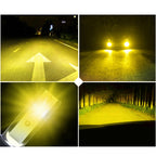 2 PCS  H3 18W 1800 LM 6000K IP68 Canbus Constant Current Car LED Headlight with 2 COB Lamps, DC 9-36V, H3
