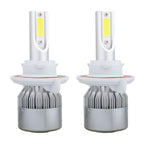 2 PCS  H13 18W 1800 LM 6000K IP68 Canbus Constant Current Car LED Headlight with 2 COB Lamps, DC 9-36V, H13