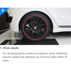 Universal Decorative Scratchproof Stickup 8M Flexible Car Wheel Hub TRIM Mouldings Shining Decoration Strip, 8m Shining, 8m