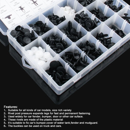 415 PCS Car Retainer Clips Assortment Car Panel Trim Plastic Fasteners Rivet Clips Set, 415 PCS