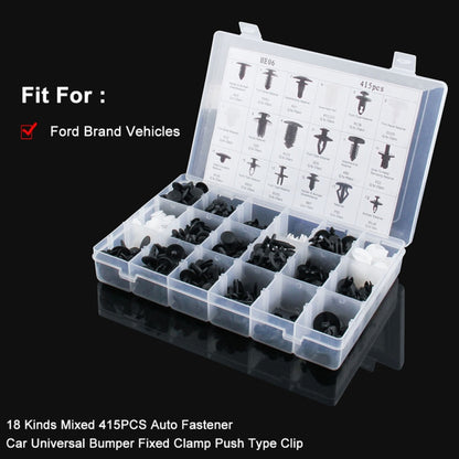 415 PCS Car Retainer Clips Assortment Car Panel Trim Plastic Fasteners Rivet Clips Set, 415 PCS