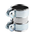 2.5 inch Car Turbo Exhaust Downpipe Low carbon Stainless Steel Lap Joint Band Clamp, 2.5 inch (Low carbon)