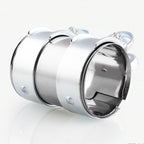 2.5 inch Car Turbo Exhaust Downpipe Low carbon Stainless Steel Lap Joint Band Clamp, 2.5 inch (Low carbon)