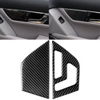 2 PCS Car Carbon Fiber Left Drive Seat Adjustment Panel Decorative Sticker for Mercedes-Benz W204 2007-2013, Left Drive Seat Adjustment (A)