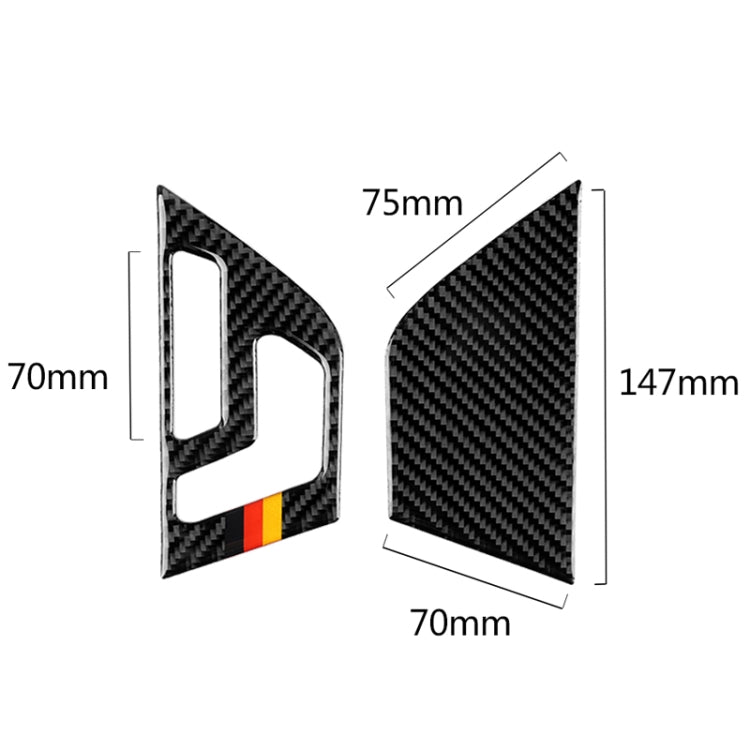 2 PCS German Flag Car Carbon Fiber Left Drive Seat Adjustment Panel Decorative Sticker for Mercedes-Benz W204 2007-2013, Left Drive Seat Adjustment (A) (German Flag)