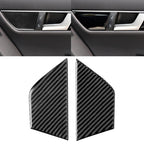 2 PCS Car Carbon Fiber Seat Adjustment Panel Decorative Sticker for Mercedes-Benz W204 2007-2013, Seat Adjustment (C)