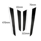 4 PCS Car Carbon Fiber Inner Door Panel Decorative Sticker for Mercedes-Benz W204 2007-2013, Inner Door Panel