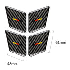 4 PCS Car German Flag Carbon Fiber Door Inner Handle Wrist Panel Decorative Sticker for Mercedes-Benz C Class 2007-2013 / E Class 2009-2016, Door Inner Handle Wrist