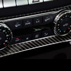 Car Carbon Fiber Air Conditioning Knob Control Panel Decorative Sticker for Mercedes-Benz W204 C Class 2011-2013, Air Conditioning Knob (German Flag)